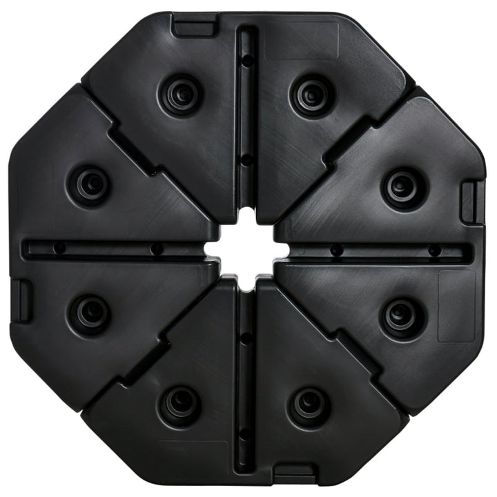 4pc, 229-308lbs Heavy Duty Umbrella Counterweight Plates for Cantilever Cross Base Stand, Black