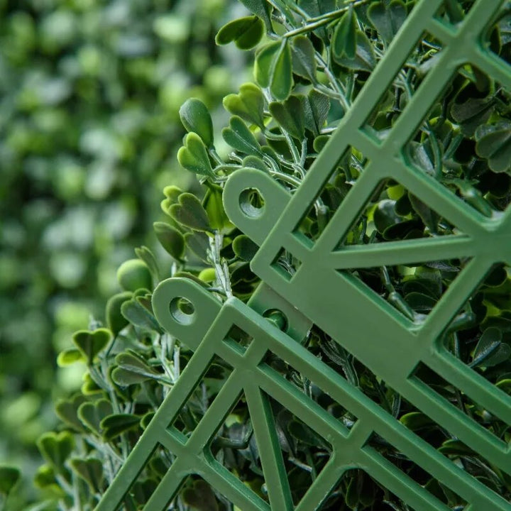12pc Artificial Evergreen Milan Leaf Wall Panel Backdrop Privacy Garden Patio Screen Greenery