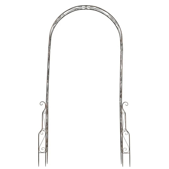 7.5ft Decorative Metal Garden Arbor Arch Pergola Trellis, Outdoor Vine Plants Wedding, Bronze