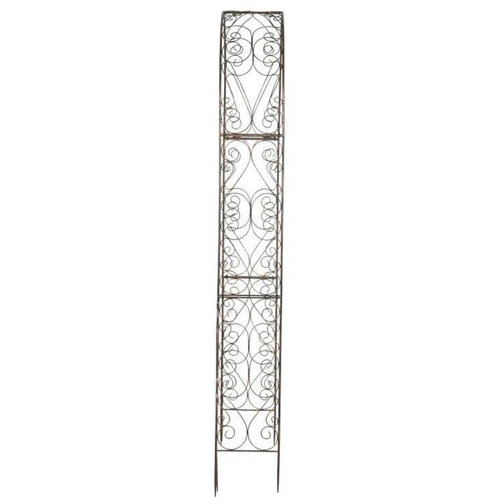 7.5ft Decorative Metal Garden Arbor Arch Pergola Trellis, Outdoor Vine Plants Wedding, Bronze