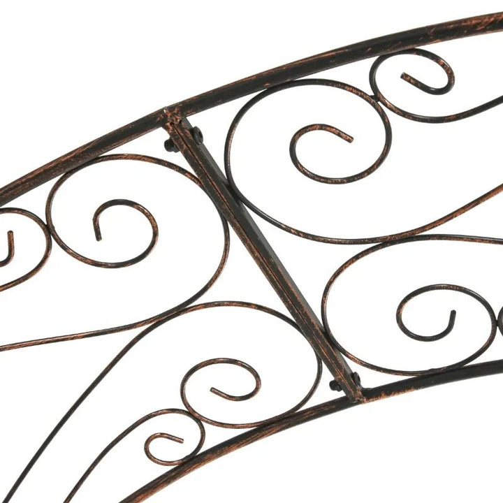 7.5ft Decorative Metal Garden Arbor Arch Pergola Trellis, Outdoor Vine Plants Wedding, Bronze