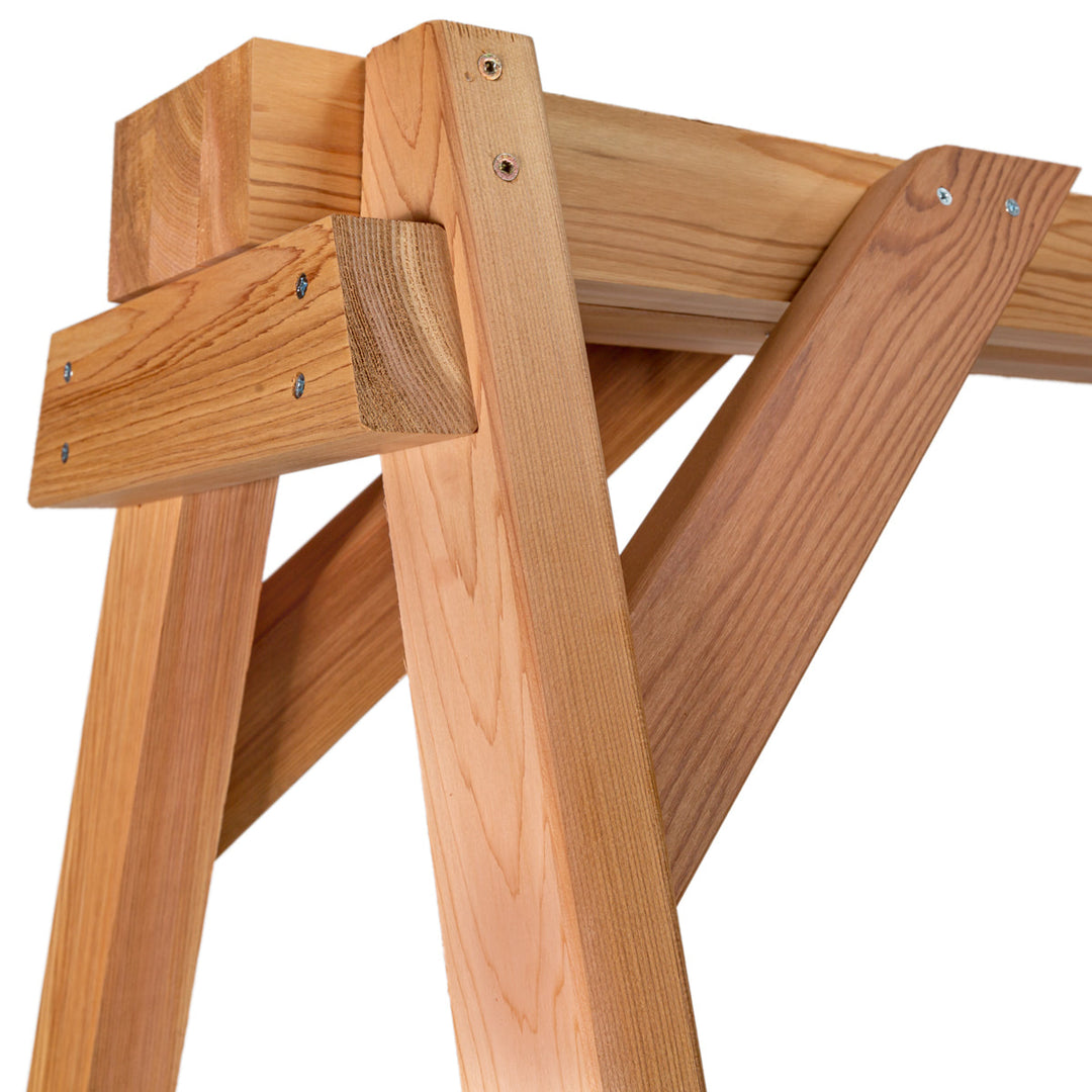 6’ Canadian Made Outdoor Porch Garden A Frame w Swing Seat, DIY Kit, Western Red Cedar Wood