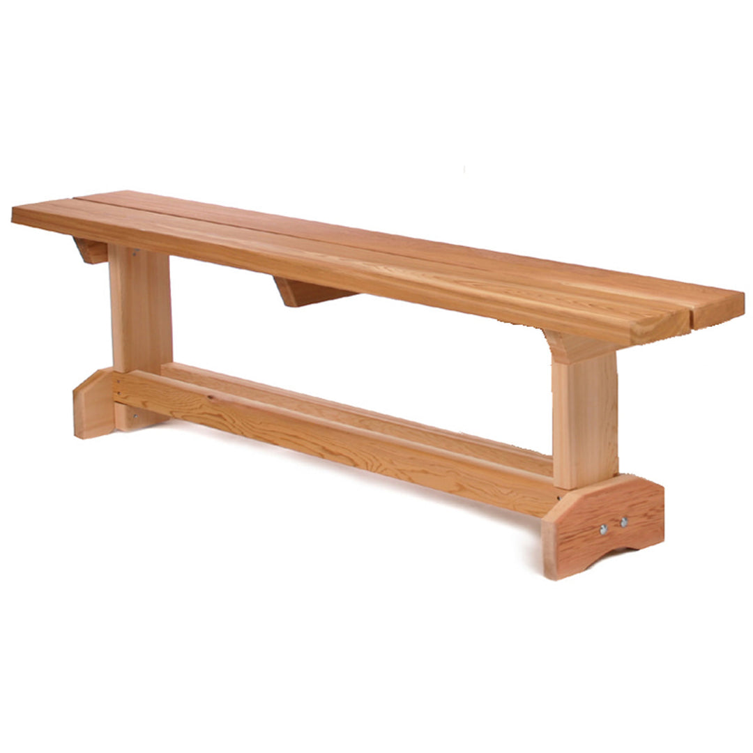 3pc, 6ft Canadian Made Outdoor Dining Market Table Set DIY Kit, Solid Western Red Cedar Wood