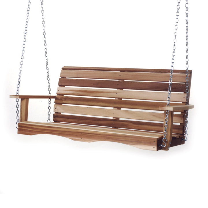 4ft Canadian Made Porch Swing Bench Seat DIY Kit for Patio Deck Garden, Western Red Cedar Wood