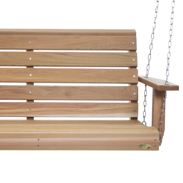 6ft Canadian Made Porch Swing Bench Seat DIY Kit for Patio Deck Garden, Western Red Cedar Wood