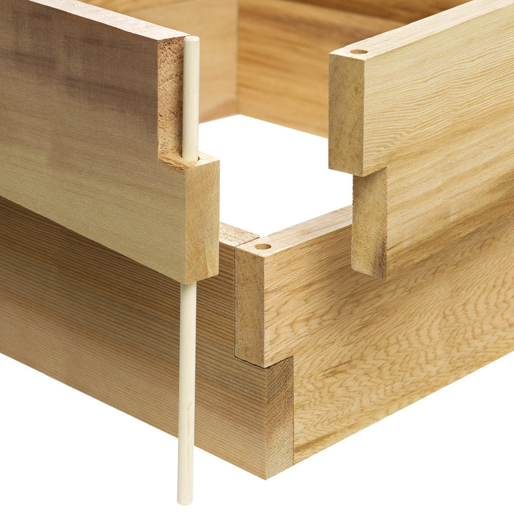 2' x 2', 2-Tier Canadian Made Garden Veggie Flower Planter Bed Box, Western Red Cedar Wood
