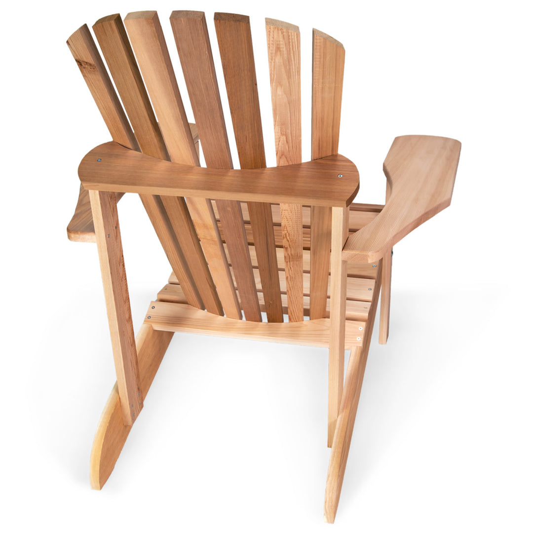 2pc Set Canadian Made Adirondack Muskoka Chair w 21” Side Table DIY Kit, Western Red Cedar Wood
