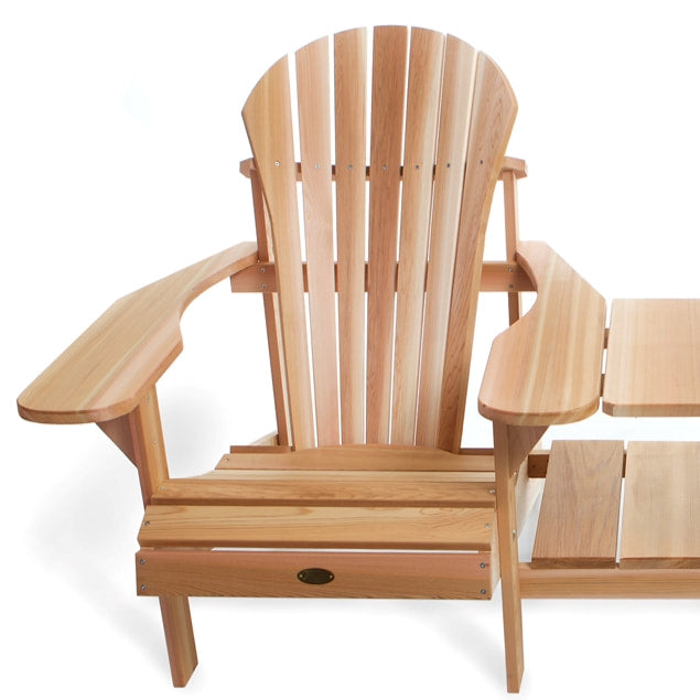 2 Seat Canadian Made Muskoka Adirondack Side Tete-a-Tete Chairs DIY Kit Western Red Cedar Wood