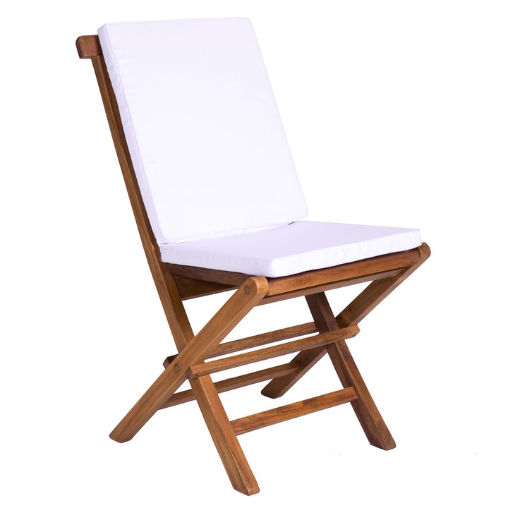 9pc 50-75" Butterfly Leaf Extension Table Patio Dining Set, 8 Chairs, Cushions, Solid Teak Wood