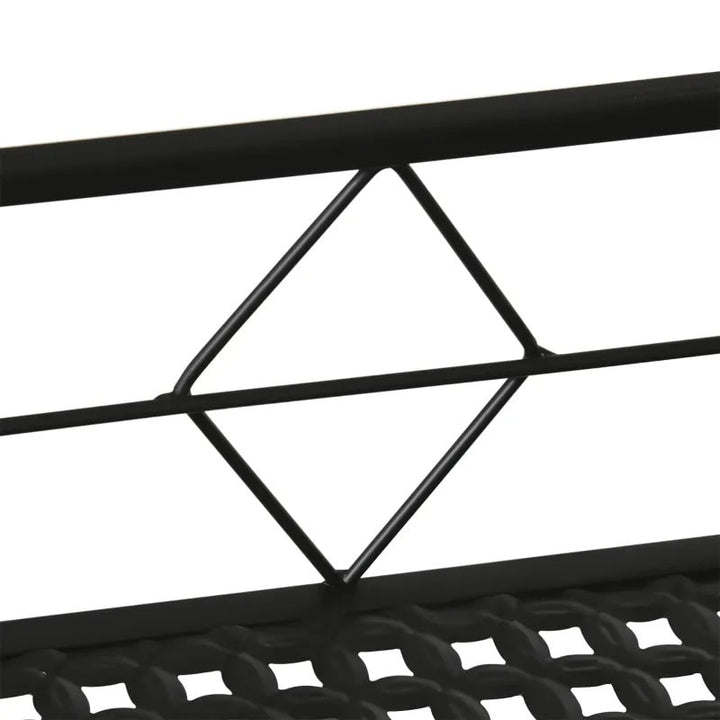 32" Metal Hanging Flower Pot Stand Shelf Rack w Hooks for Rail, Terrace, Fence, Balcony - Black