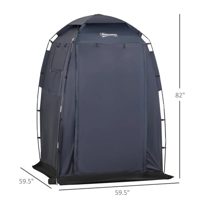 5'x5'x7' Portable Shower Tent Dressing Change Room, Beach Camping Outdoor Privacy Shelter, Blue