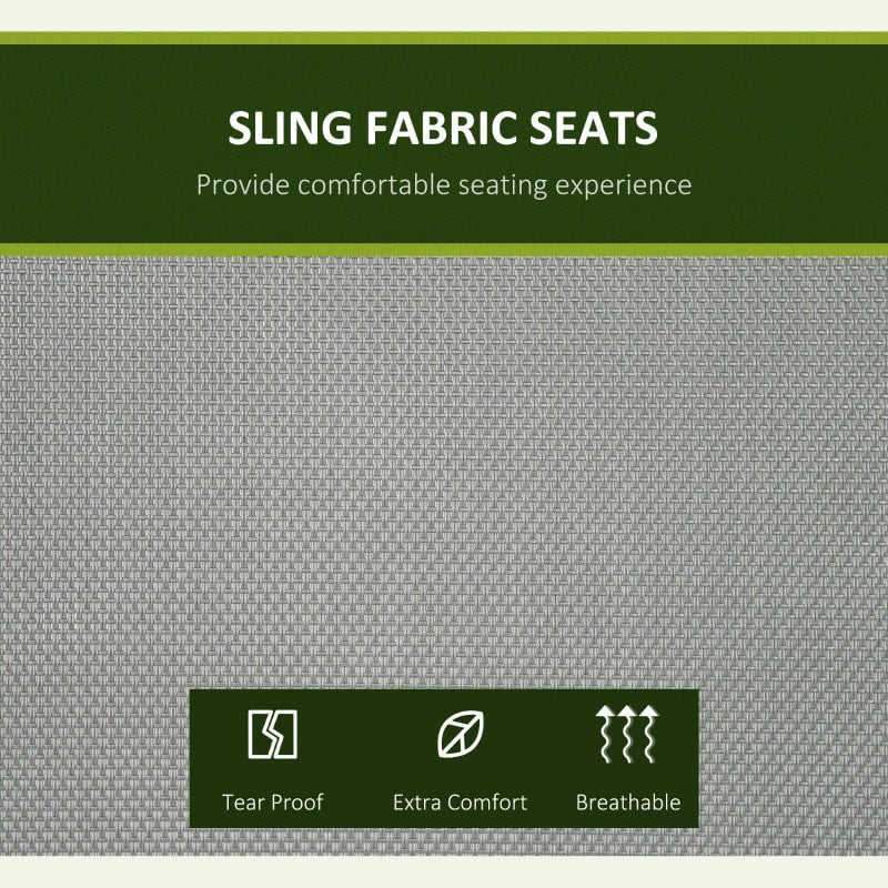 NEW Outdoor 3-Seater Mesh Swing Lounger w/ Adjustable Canopy for Patio Backyard Garden - Grey