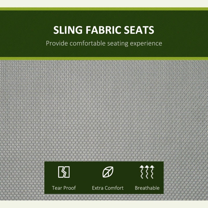 NEW Outdoor 3-Seater Mesh Swing Lounger w/ Adjustable Canopy for Patio Backyard Garden - Grey