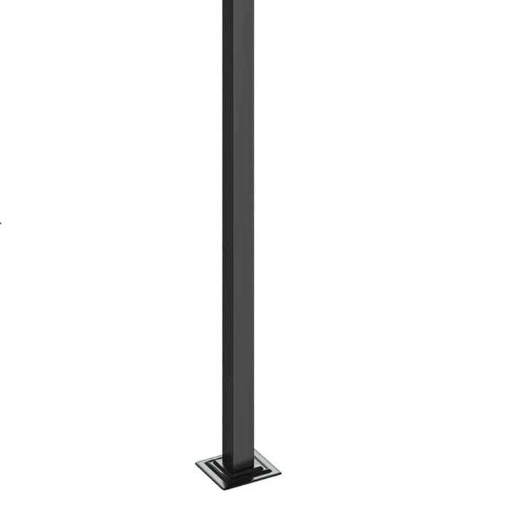 9.5' x 8' Louvered Aluminum Steel Patio Pergola Gazebo Canopy, Adjustable Mesh Roof, Grey Black