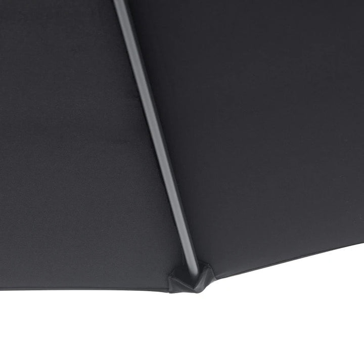 10ft Round Rotating Offset Hanging Banana Parasol Patio Umbrella w T Cross Base Stand, Black