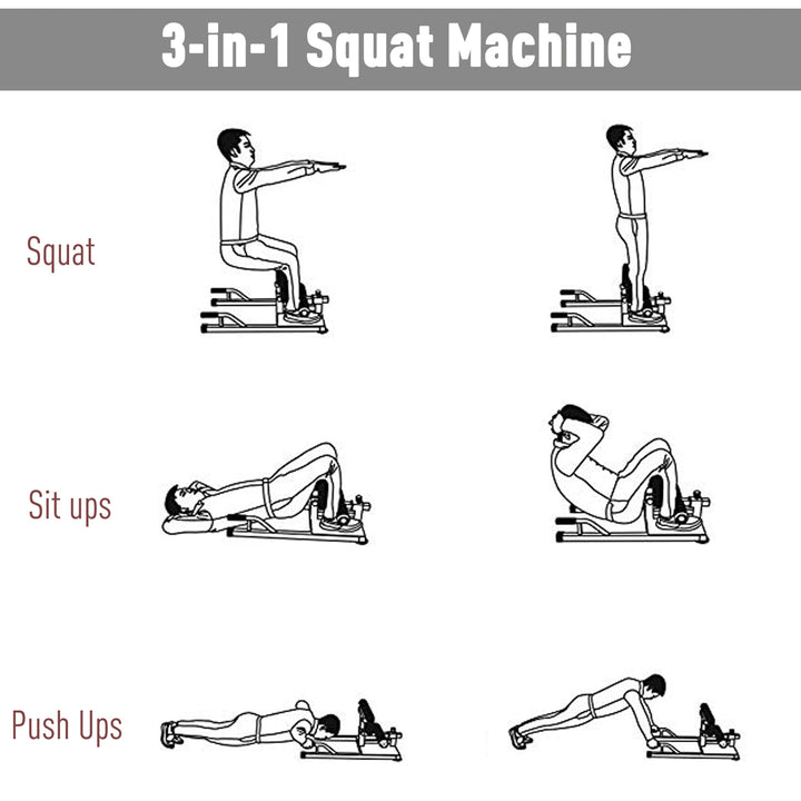 Adjustable Squat Machine - Black