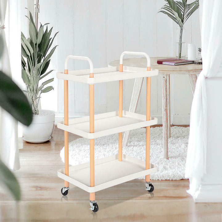 3-Tier Rolling Utility Cart/Serving Cart - White