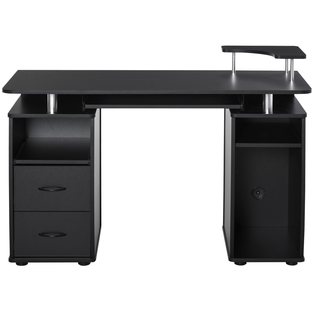 Computer Desk w/ Drawers and Shelves - Black