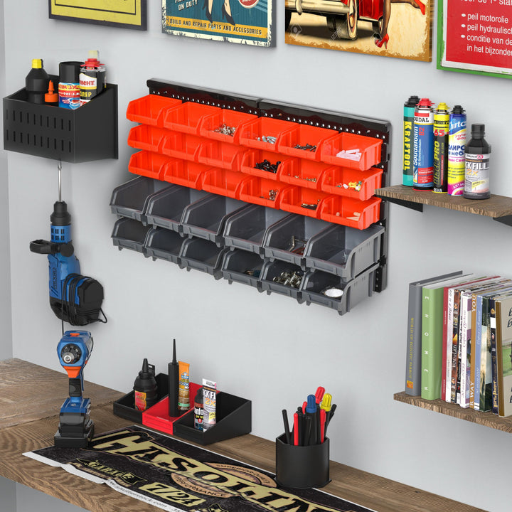 Wall Mounted Storage Bin System