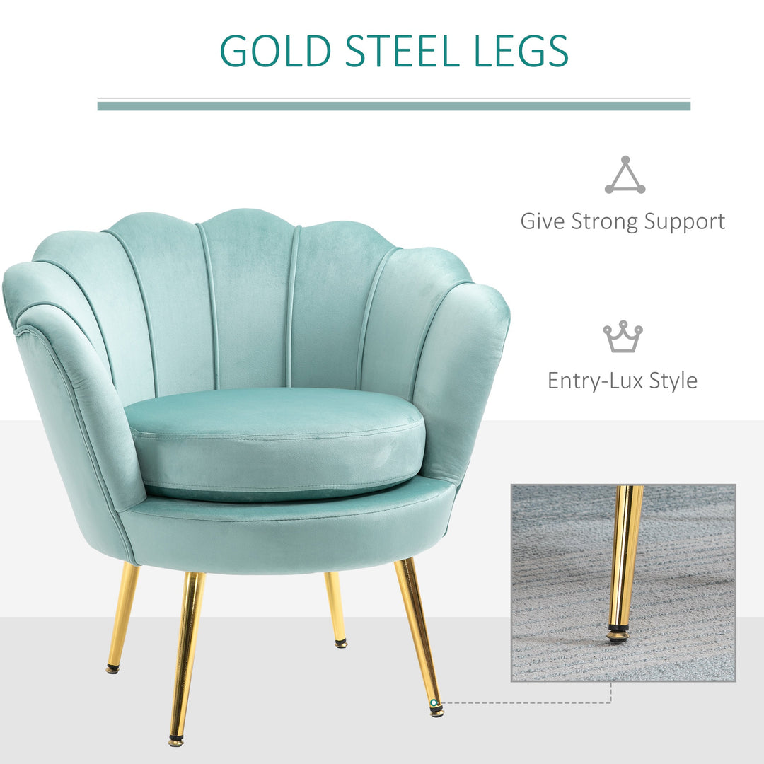 Modern Velvet-Touch Accent Chair - Mint