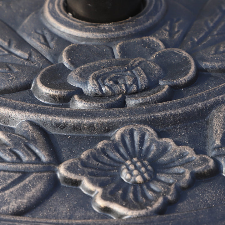 19.75", 19.8lbs Half-Round Resin Umbrella Base Stand for Φ1.5-Φ1.9" Pole Sun Shade - Bronze