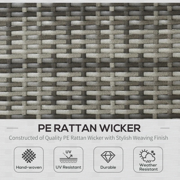 7pc PE Rattan Wicker Sectional Conversation Furniture Set w/ Cushions Outdoor Patio - Grey