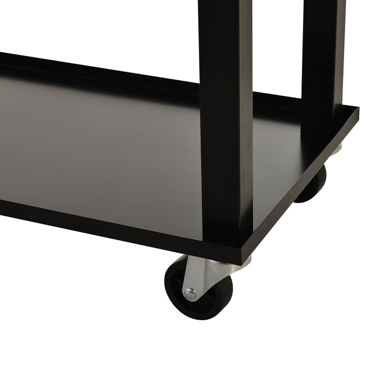 65L Ice Cooler Drink Bar Cart on Wheels w/ Foosball Game Table Top for Party Picnic BBQ, Black