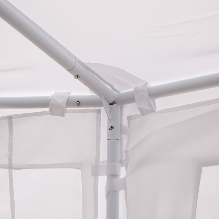 22.3' 16.4' Deluxe Round High-Ceiling Outdoor Wedding Party Event Tent Gazebo Canopy - White