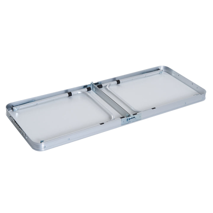 Folding Camping Table w/ Organizer - Silver