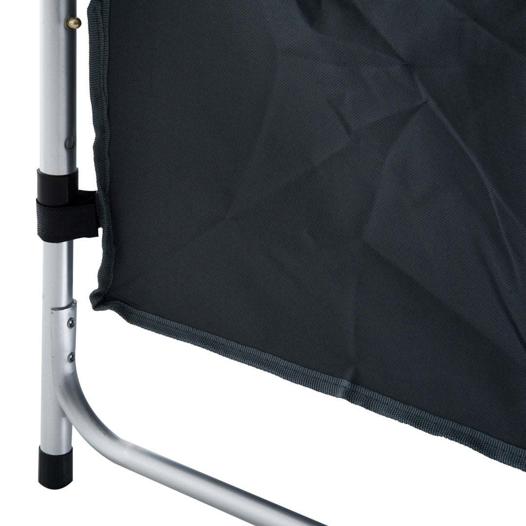 Folding Camping Table w/ Organizer - Silver