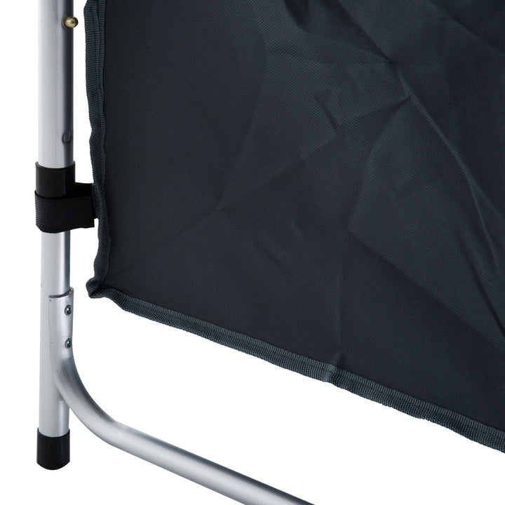 Folding Camping Table w/ Organizer - Silver