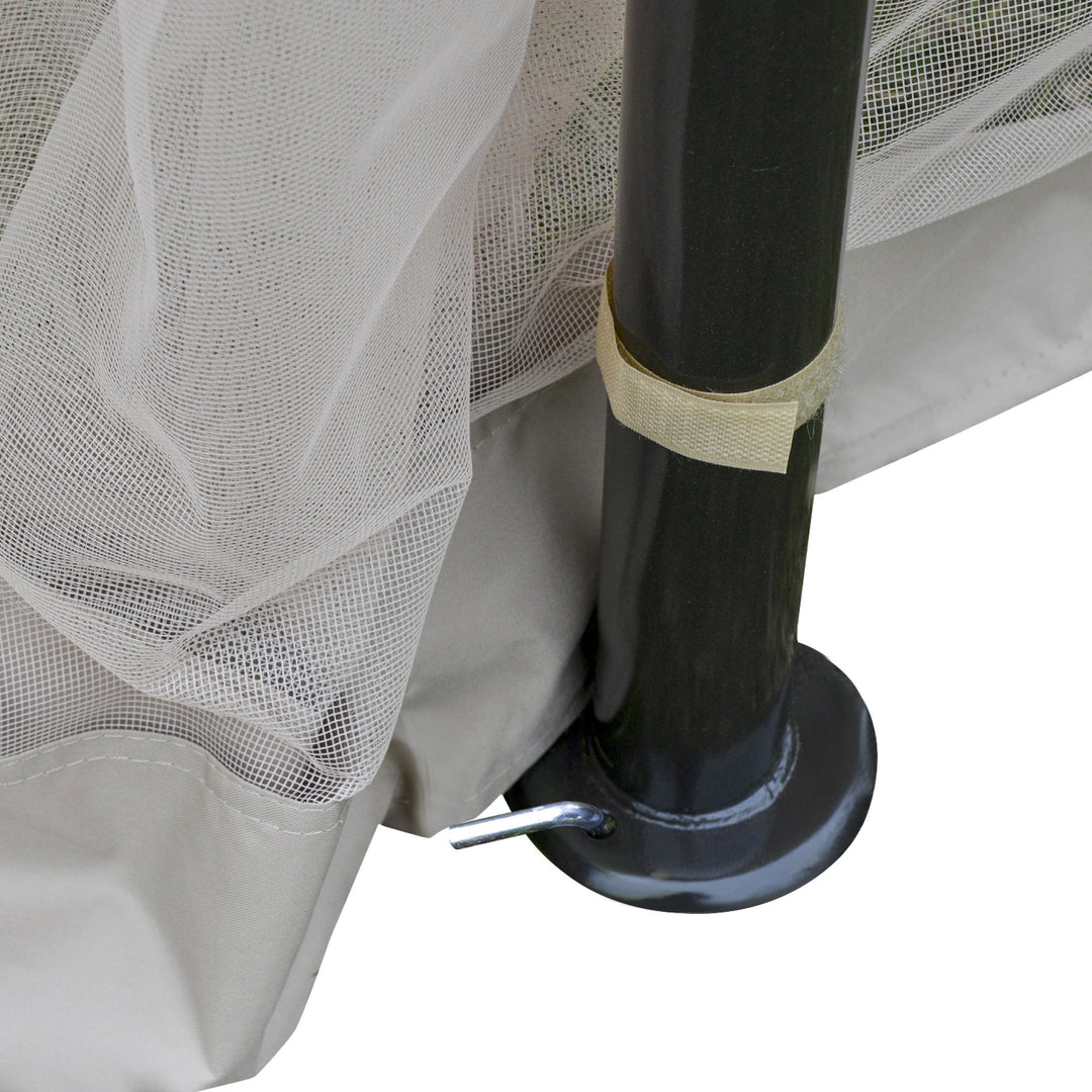 10ft Square Gazebo w/ Bug Net - Beige