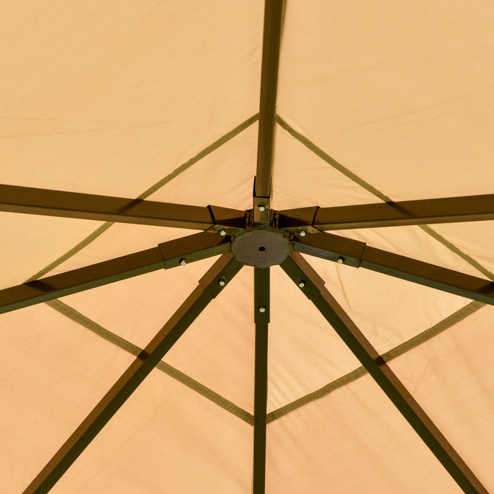 10ft Square Gazebo w/ Bug Net - Beige
