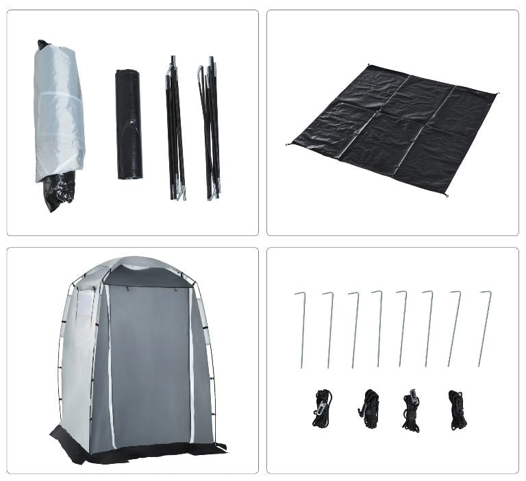 Standing Shower / Washroom / Changeroom Tent for Camping / Beach - Grey