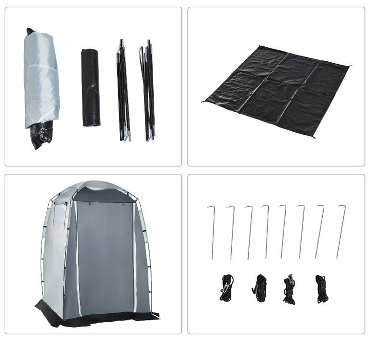 Standing Shower / Washroom / Changeroom Tent for Camping / Beach - Grey