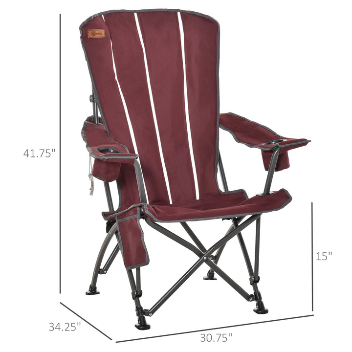 Folding Muskoka-Style Camping Chair - Red