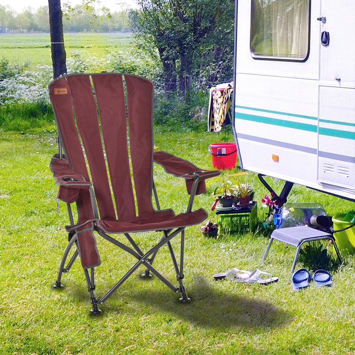 Folding Muskoka-Style Camping Chair - Red