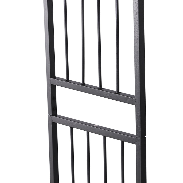 7ft Decorative Metal Garden Arbor Pergola Trellis, Outdoor Climbing Plant Vine Wedding, Black