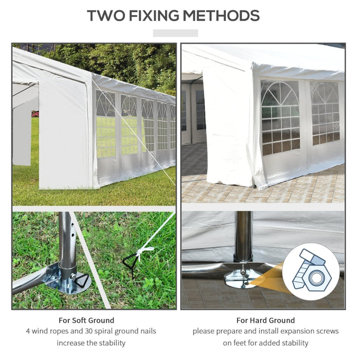 40' x 20' Deluxe Heavy Duty Outdoor Party Wedding Corporate Event Tent Gazebo Canopy - White