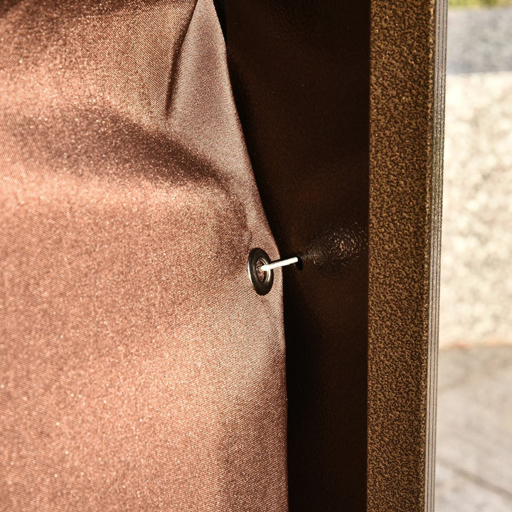 12' x 10' Galv Steel Hardtop Aluminum Frame Gazebo Canopy Shelter, Curtain, Mosquito Net, Brown