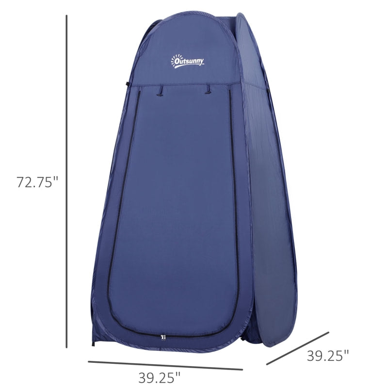 Portable Pop-Up Shower Tent Dressing Change Room, Beach Camping Outdoor Privacy Shelter, Blue