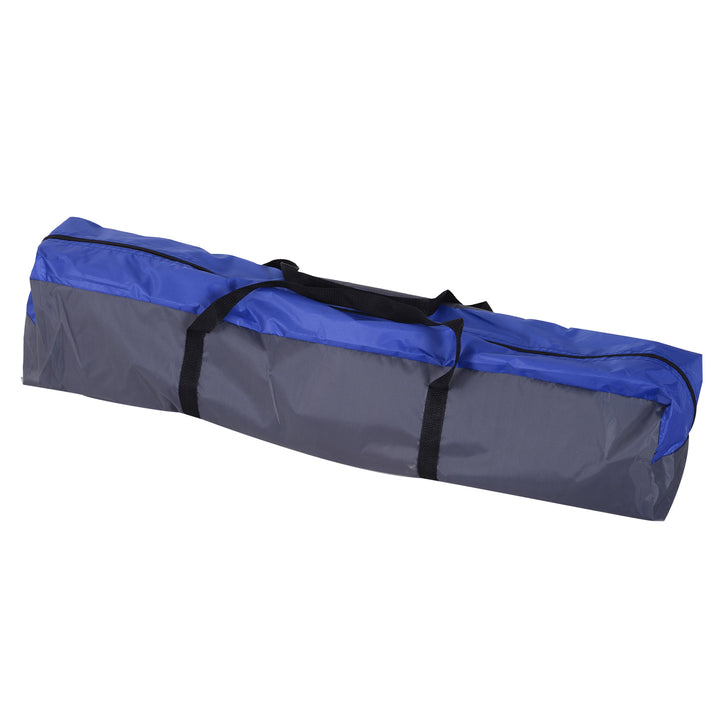 4-6 Person Pop-Up Outdoor Camping Dome Sleeping Tent Shelter w/ Doors, Carry Bag, Blue & Orange