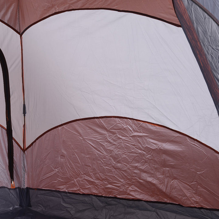 4-6 Person Pop-Up Outdoor Camping Dome Sleeping Tent Shelter w/ Doors, Carry Bag, Blue & Orange