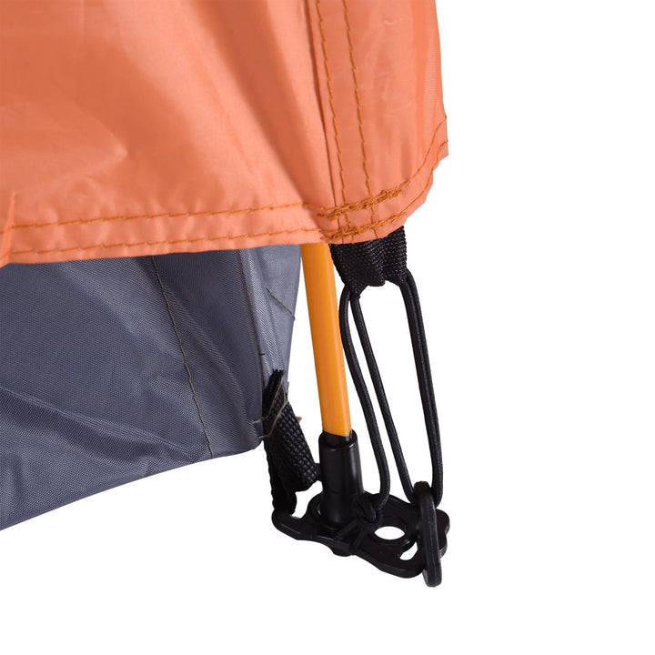 4-6 Person Pop-Up Outdoor Camping Dome Sleeping Tent Shelter w/ Doors, Carry Bag, Blue & Orange
