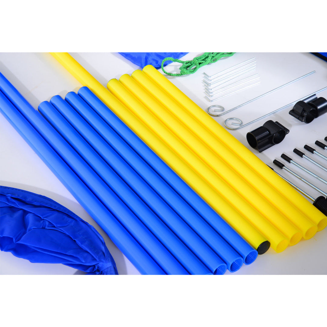 Pet Agility Trainer Exercise Set - Blue and Yellow