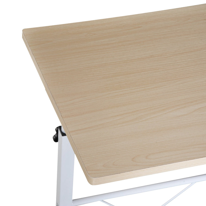 Rolling Adjustable C-Shaped Laptop Desk - White