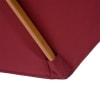 10ft Round Umbrella Canopy Parasol for Patio Deck Garden Sun Shade, Bamboo, Wood - Wine Red