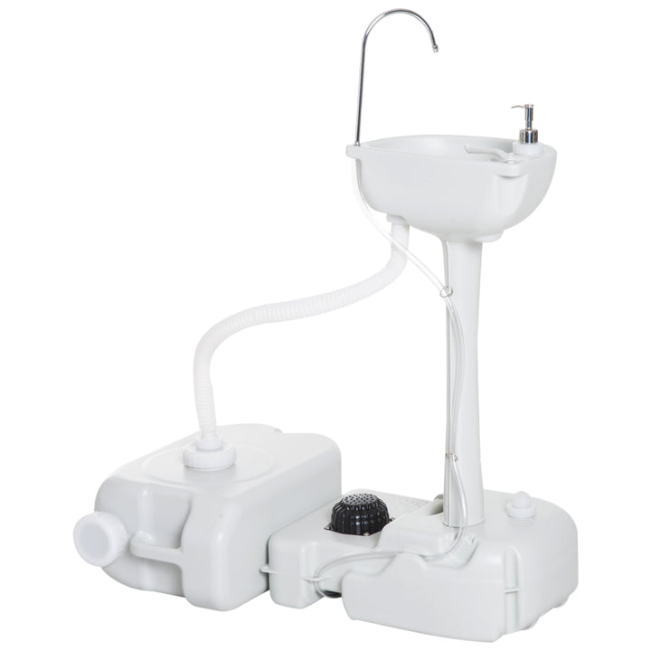 Portable Outdoor Hand Sink w/ Faucet, Soap Dispenser, Water Tank for Camping Picnic Garden BBQ