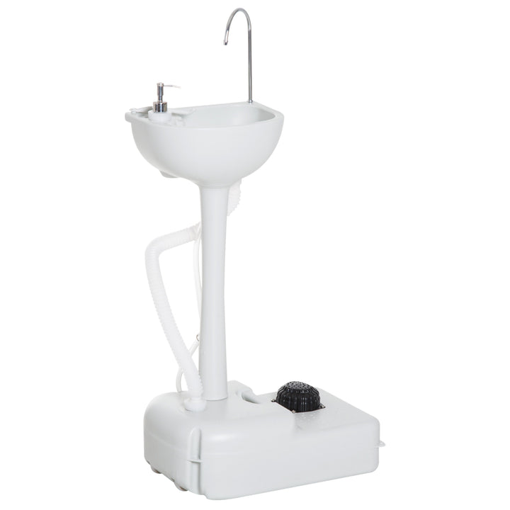Portable Outdoor Hand Sink w/ Faucet, Soap Dispenser, Water Tank for Camping Picnic Garden BBQ