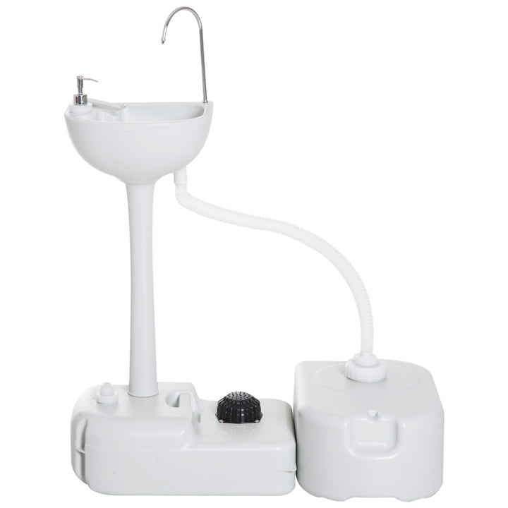 Portable Outdoor Hand Sink w/ Faucet, Soap Dispenser, Water Tank for Camping Picnic Garden BBQ